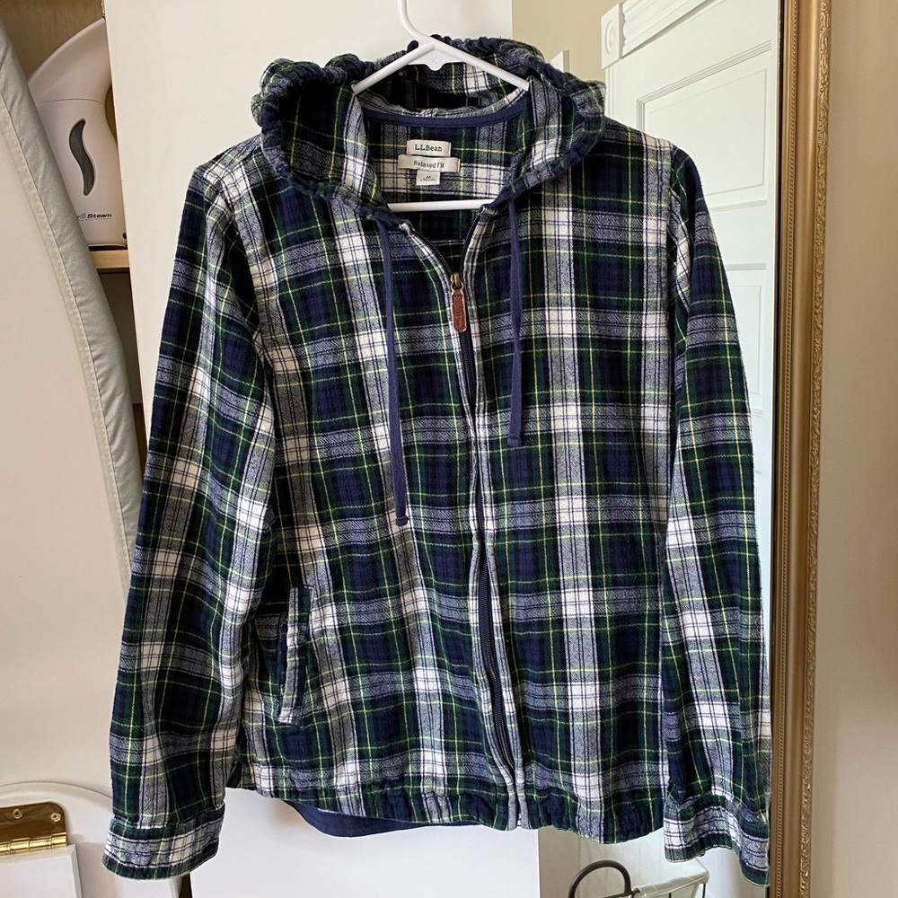 Womens LLBean Relaxed Fit Full Zip Flannel